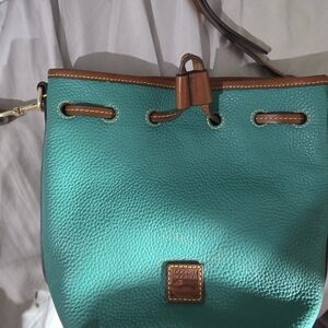 Dooney & Bourke Teal Leather Bucket Bag